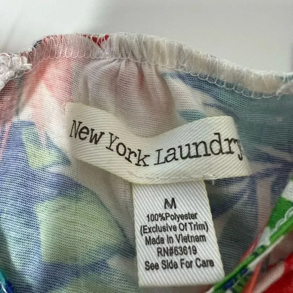 New York Laundry Blouse Floral Print Lace Size M